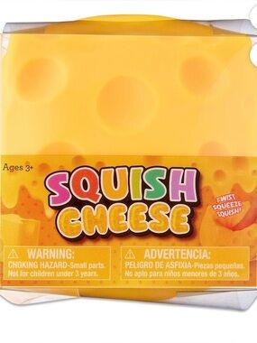 Squish Cheese Squeeze Toy - Yellow